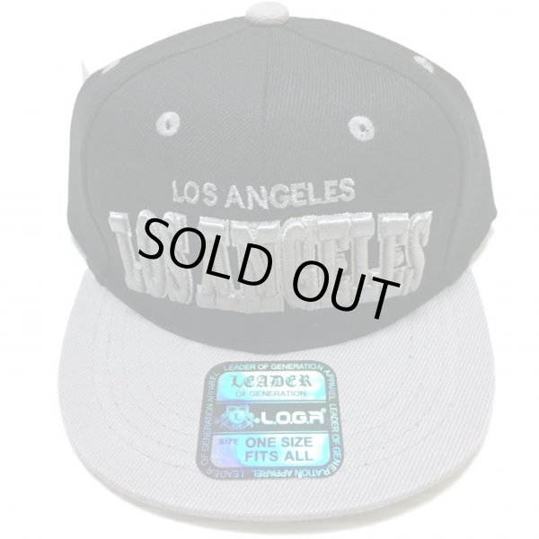 画像2: KIDS Los Angeles snapback cap ブラック/グレー (2)