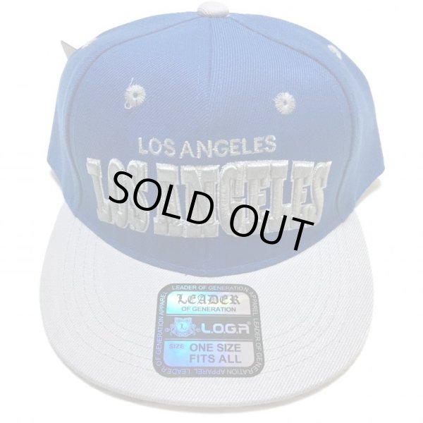 画像2: KIDS Los Angeles snapback cap ロイヤルブルー/グレー (2)