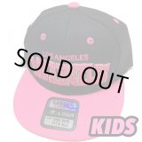 画像: KIDS Los Angeles snapback cap ブラック/ピンク