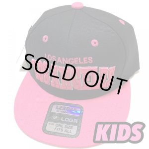 画像: KIDS Los Angeles snapback cap ブラック/ピンク