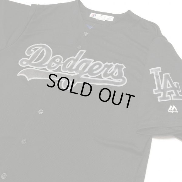 画像1: Majestic Dodgers Game shirt ブラック (1)