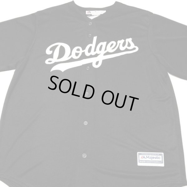 画像2: Majestic Dodgers Game shirt ブラック/ホワイト (2)