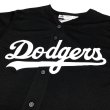 画像1: Majestic Dodgers Game shirt ブラック/ホワイト (1)