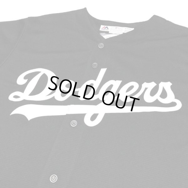 画像1: Majestic Dodgers Game shirt ブラック/ホワイト (1)