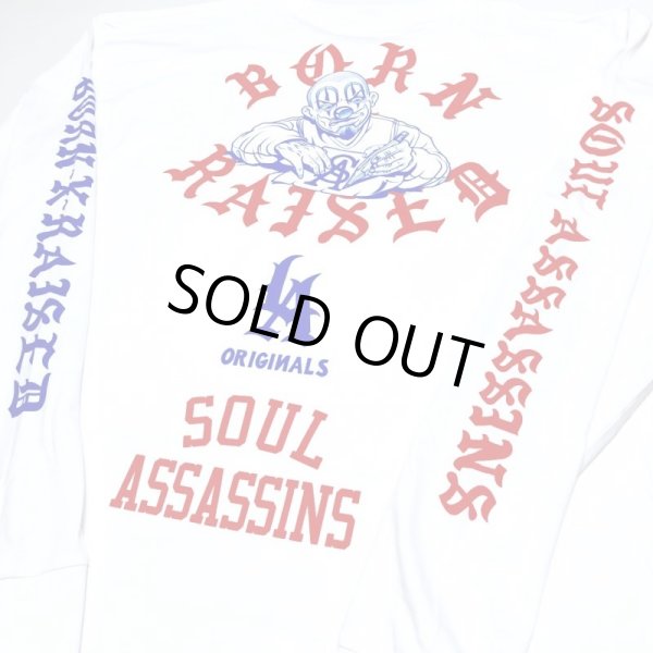 画像1: BORN X RAISED × SOUL ASSASSINS × LA ORIGINALS Long sleeve TEE ホワイト (1)