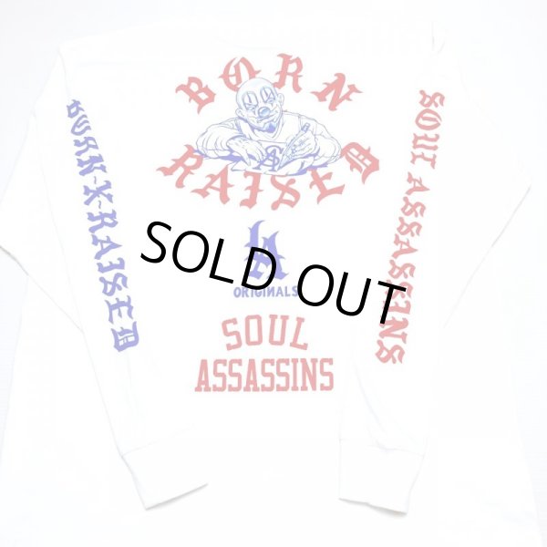 画像3: BORN X RAISED × SOUL ASSASSINS × LA ORIGINALS Long sleeve TEE ホワイト (3)