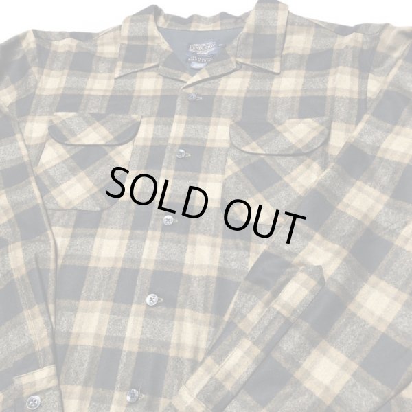 画像1: PENDLETON BOARD SHIRT ブラック/ベージュ (1)