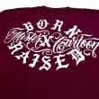 画像1: BORN X RAISED MISTER CARTOON ROCKER TEE BURGUNDY (1)