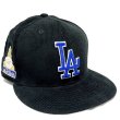 画像1: NEW ERA LA Dodgers corduroy cap ブラック (1)