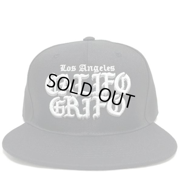 画像1: CALIFOGRIFO LA snapback cap ブラック (1)
