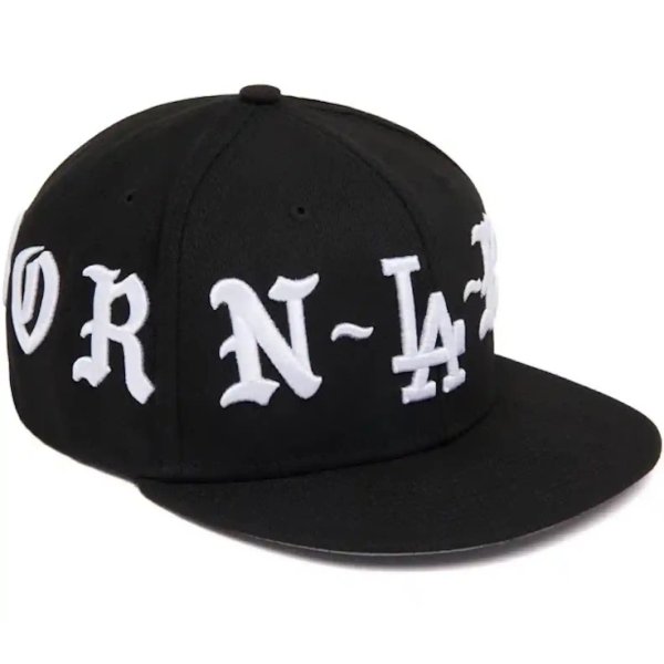 画像1: BORN X RAISED×LA Dodgers Big Logo Newera CAPブラック (1)