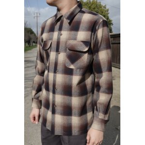 画像: PENDLETON BOARD SHIRT ベージュ/ブラウン