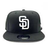 画像: NEWERA 9fifty SD Padres ブラック/ホワイト