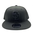 画像1: NEWERA 9fifty SD Padres オールブラック (1)