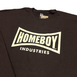 画像: HOMEBOY L/S TEE ブラウン/ベージュ