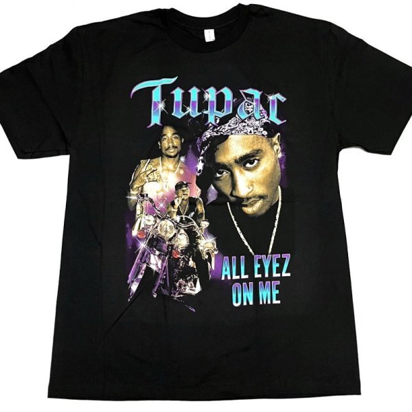 画像2: RAP TEE  2PAC blue (2)