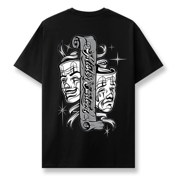 画像1: MISTER CARTOON Smile now Cry later Tee BLACK (1)