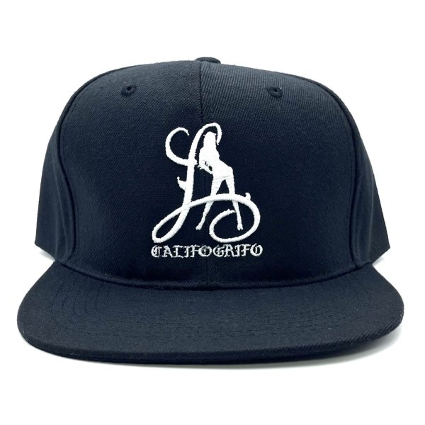 画像1: CALIFOGRIFO LA snapback cap ブラック (1)