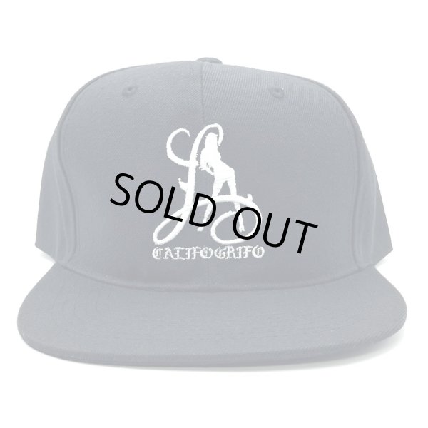 画像1: CALIFOGRIFO LA snapback cap ブラック (1)
