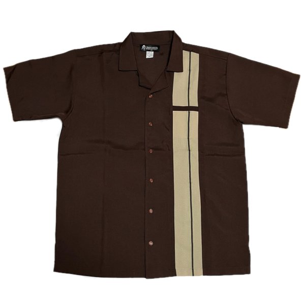 画像2: Greenspans Bowling SHIRT Brown (2)