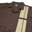 画像1: Greenspans Bowling SHIRT Brown (1)