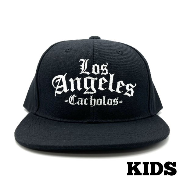 画像1: Los Angeles Cacholos キッズ Snapback Cap ブラック　 (1)