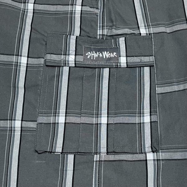 画像4: SHAKA WEAR PLAID SHORT PANTS グレー (4)