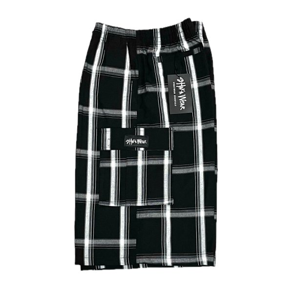 画像3: SHAKA WEAR PLAID SHORT PANTS ブラック (3)