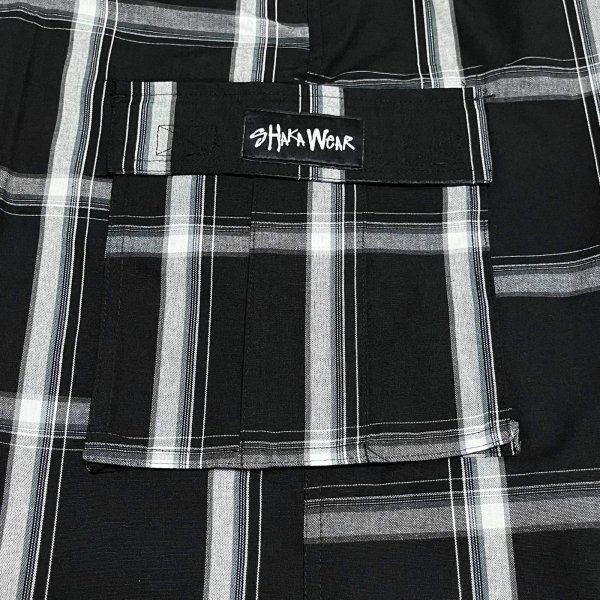 画像4: SHAKA WEAR PLAID SHORT PANTS ブラック (4)