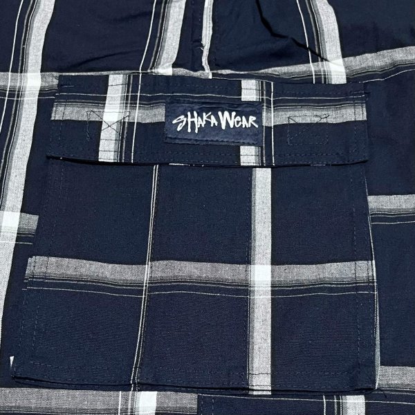 画像4: SHAKA WEAR PLAID SHORT PANTS ネイビー (4)