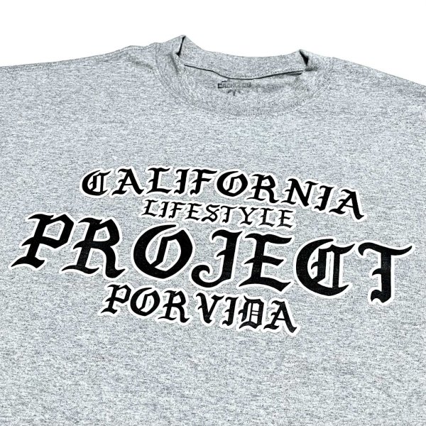 画像1: PROJECT POR VIDA TEE ライトグレー (1)