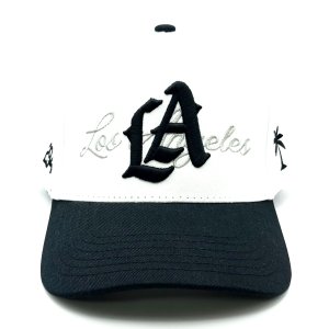 画像: P294 LA Snapback Cap ブラック/ホワイト