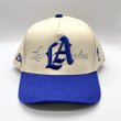 画像1: P294 LA Snapback Cap ブルー/ベージュ (1)