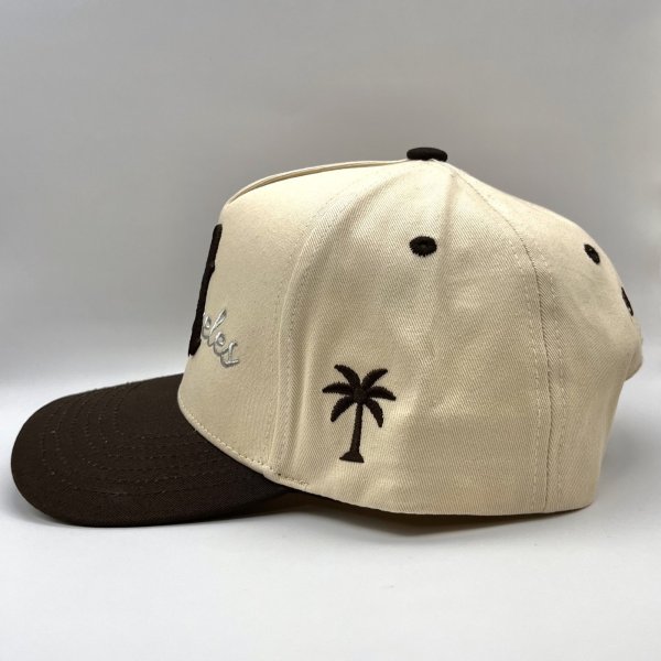画像2: P294 LA Snapback Cap ブラウン/ベージュ (2)