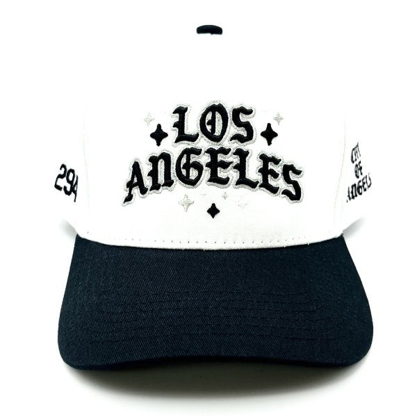 画像1: P294 LOS ANGELES Snapback Cap ブラック/ホワイト (1)