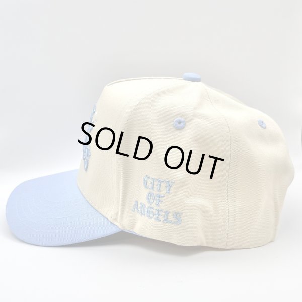 画像2: P294 LOS ANGELES Snapback Cap ベイビーブルー/ベージュ (2)