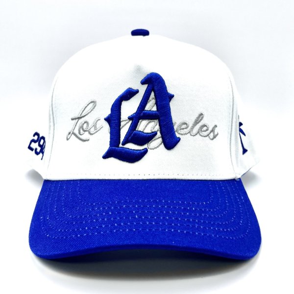 画像1: P294 LA Snapback Cap ブルー/ホワイト (1)