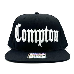 画像: GHETTO CAP COMPTON ブラック/ホワイト