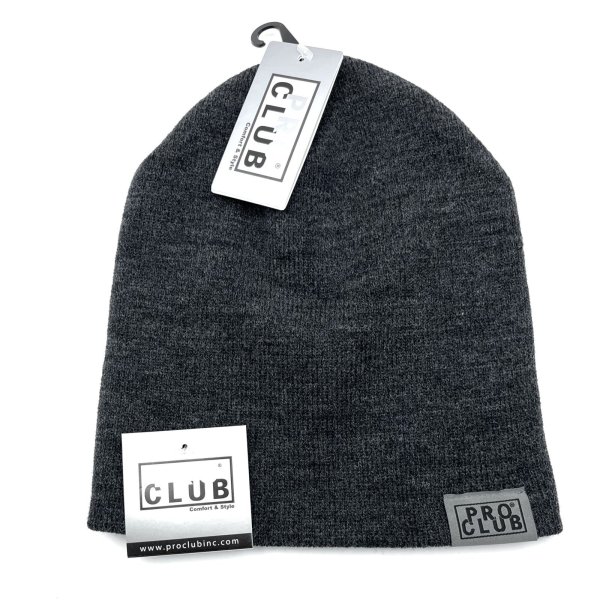 画像1: PROCLUB SHORT BEANIE チャコールグレー (1)