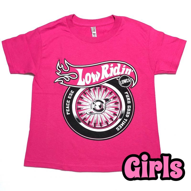 画像1: LOWCA Low Ridin' Kids tee ピンク (1)