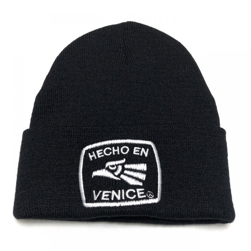 画像1: HECHO EN VENICE  HECHO EN knit cap ブラック (1)